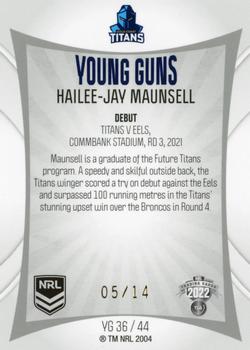 2022 NRL Elite - Young Guns Priority #YGP36 Hailee-Jay Maunsell Back